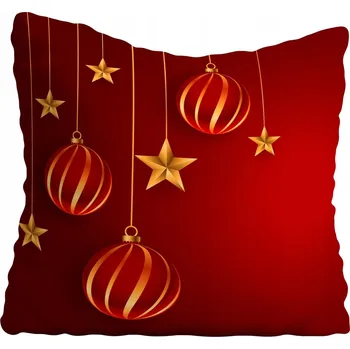 Polštář Povlak na polštářek s vánočním motivem, hvězda, 20x20 cm