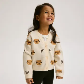 Dívčí mikina Reserved - Kardigan s medvídky - vícebarevná - 110AW-MLC - 110AW-MLC-80