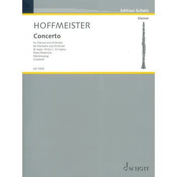 Hoffmeister: Concerto in Bb major (B dur) / klarinet a klavír