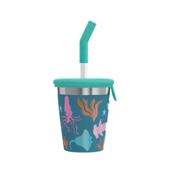 Sigg dětský kelímek s brčkem 350 ml, blue world, 6185.40