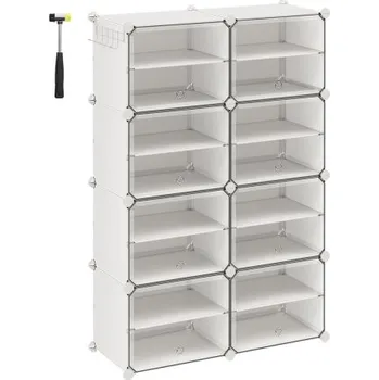 Botník SONGMICS Skládací botník 82 x 120 x 32 cm bílý