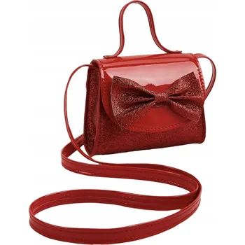 Kabelka Společenská kabelka pro dívku červená se třpytkami 12x9 cm