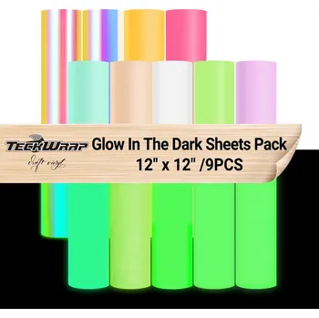 Samolepící dekorace SVÍTÍCÍ ve tmě 9 archů- samolepicí folie TeckWrap