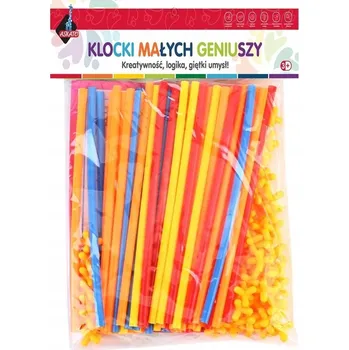 ostatní stavebnice Brčka stavební stavebnice trubičky tyčinky 110 dílů 107431