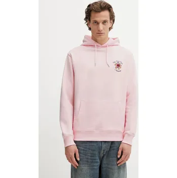 Dámská mikina Bavlněná mikina Drôle de Monsieur Hoodie Slogan Rose, M, růžová, 03X