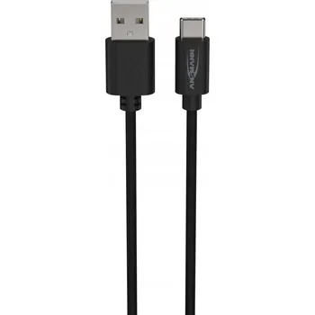 Datový kabel Kabel Ansmann USB - USB-C 1 m černý