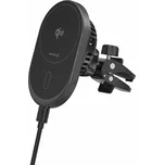 Magnetický držák do ventilace auta Swissten MagRide s bezdrátovým nabíjením Qi2 15 W (MagSafe kompatibilní)