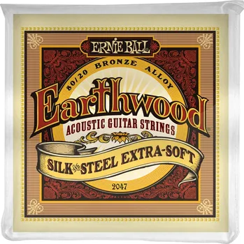 Příslušenství pro strunný nástroj Ernie Ball 2047 Earthwood Silk & Steel Extra Soft + prodloužená záruka 3 roky