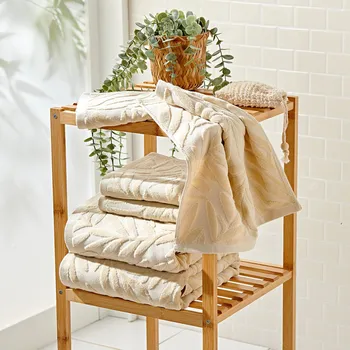 Držák na ručník 3Pagen 2 ručníky pro hosty béžová 35x35 cm