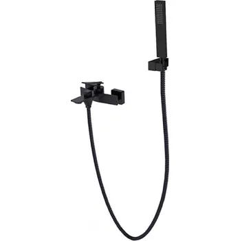 Besco Aspira vanová baterie se sprchou, black, BW-AS-CZ