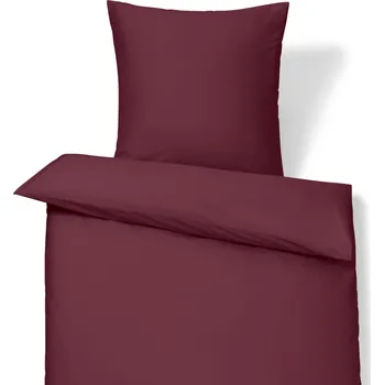 Povlečení 725942 - Tchibo - Povlečení z bavlněného saténu - barva: červená