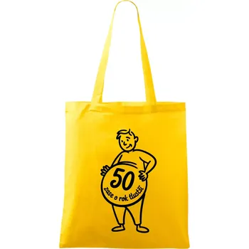Zase o rok tlustší 50 - Taška bavlněná - 42 x 38 cm ( Žlutá )