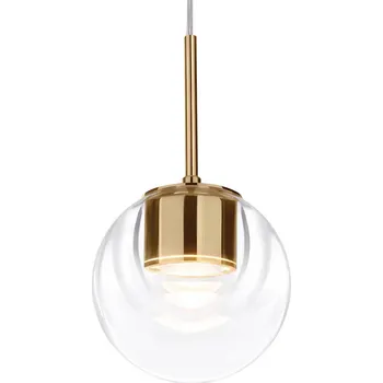 kdln LED závěsné světlo Dew, mosazná barva, 1 žárovka, Ø 11 cm mosaz, čirá 1 x 5 W LED - Doprava zdarma