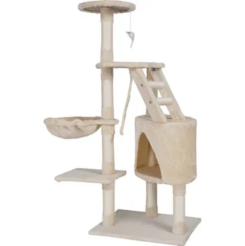 B-FARM Škrabadlo pro kočky s více úrovněmi a hračkami - Rosalia, 49x40x118 cm