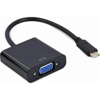 Video redukce Gembird adaptér USB-C (M) na VGA (F), 0.15m kábel, čierny A-CM-VGAF-01