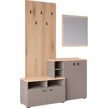 regál Předsíňová stěna Entry - Homevita Dąb Cremona / Toffee 138.5x204.7 cm