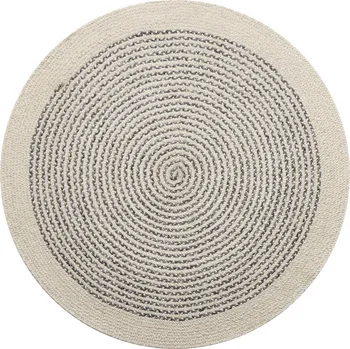 Koberec Ručně vázaný kusový koberec Orba J-49 Natural kruh, 80x80 (průměr) kruh, bílá, chodba / předsíň, Diamond Carpets India - 1 rok na vrácení + DOPRAVA ZDARMA k Vám i zpět