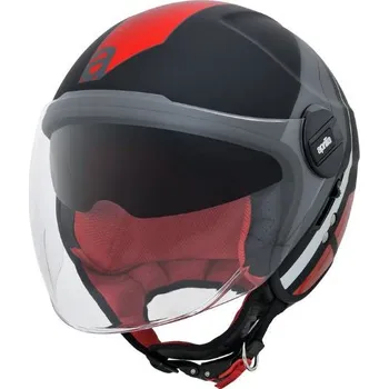 Helma na motorku Přilba APRILIA A-JET 22.06 černá, šedá, červená XL (61-62)