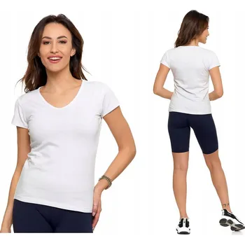 Dámské tričko Tričko Dámská Sýrová halenka s jednoduchým střihem Glamour Bílá MORAJ S