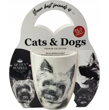 Hrnek Queen Isabell, porcelánový, s motivem psů, 350 ml