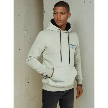 Pánská móda Pánská mikina s kapucí BX5682 Barva: Olivová, Velikost: M