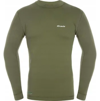 Pánské tričko Spodní prádlo s dlouhým rukávem Graff lovecké zelené vel. XXL