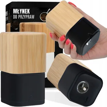 Kuchyňský mlýnek Ruční mlýnek WSTR dřevěný černý