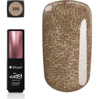Přípravek na nehty Hybridní lak Flexy 200 zlatý třpytivý 4,5 g na nehty, TPO free
