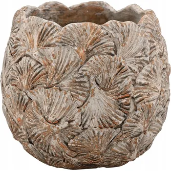 Květináč Květináč keramický béžový, žlutý Donika 15 cm x 14 x 14 cm