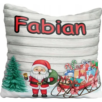 Povlak na polštářek Povlak na polštář Mikuláš + jméno, Vánoce 45x45 cm
