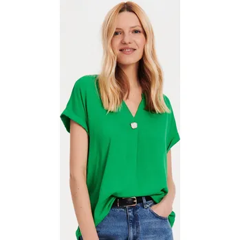 Dámská halenka Reserved - Halenka z viskózy - zelená - 1842T-77X - 1842T-77X-XL