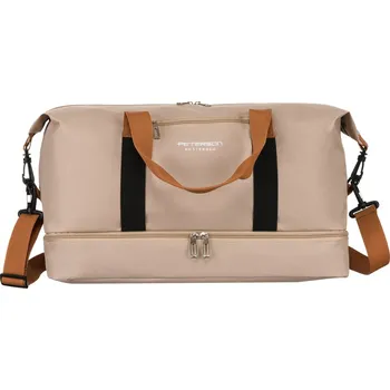 Cestovní taška cestovní taška s odnímatelným ramenním popruhem Barva: Béžová