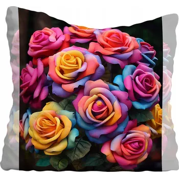 Polštář Povlak na polštář s květinami 50x50 cm