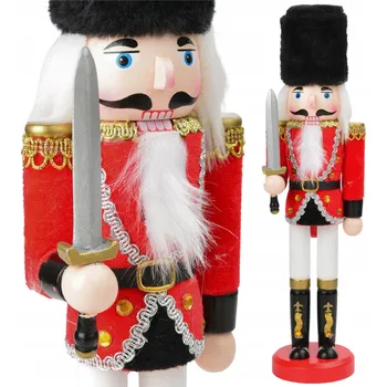 Vánoce LOUSKÁČEK DŘEVĚNÁ FIGURKA VÁNOČNÍ DEKORACE VOJÁČEK 30CM