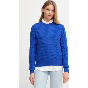 Pánský svetr Bavlněný svetr Tommy Hilfiger WW0WW44993 modrá 57X, vel. M