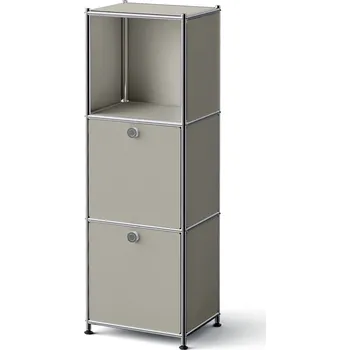 Komoda 726411 - Tchibo - Kovová komoda »Cn3 Slim Line« se 2 výklopnými dvířky - barva: šedá
