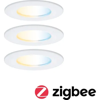 Svítidlo PAULMANN LED vestavné svítidlo Nova Coin IP44 kruhové 78mm měnitelná bílá 3x6W 230V bílá mat hliník - PAULMANN P 92442