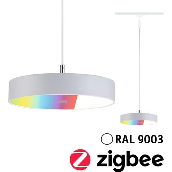 Bodové svítidlo PAULMANN URail závěs Smart Home Zigbee 3.0 Hildor RGBW 10W RGBW+ stmívatelné 230V bílá - PAULMANN P 95680