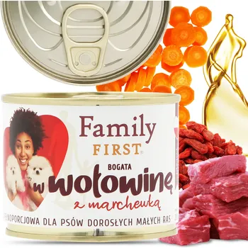 Krmivo pro psa Family First HOVĚZÍ s mrkví pro psy 200g