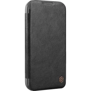 Pouzdro na mobilní telefon Nillkin Qin Prop kožené pouzdro pro iPhone 16 (černé)
