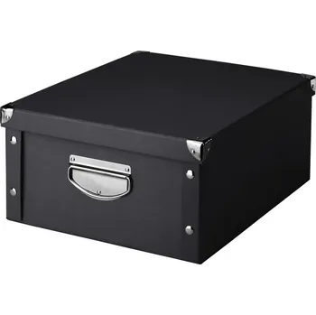 Úložný box Krabice s víkem černá