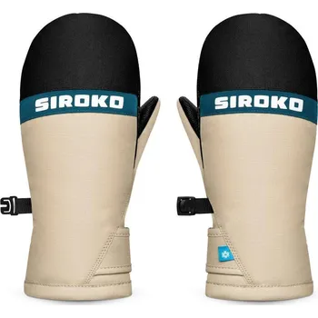 Rukavice SIROKO Dětské zimní palčáky na snowboard a lyže Terrafrost 8 LET BÉŽOVÁ