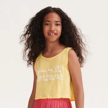 Dívčí tričko Reserved - Top s potiskem - žlutá - 4408S-11X - 4408S-11X-164