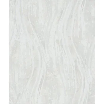 Tapeta Šedá tapeta do pokoje kanceláře s vlnitou perleťovou krémovou strukturou