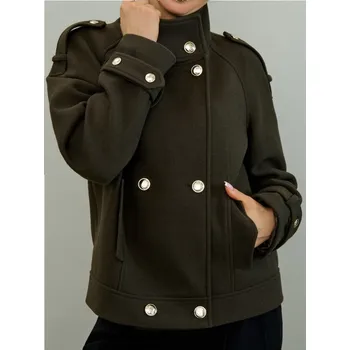 Dámský kabát Sinsay - Bunda - tmavě hnědá - 340HC-89X - 340HC-89X-XXL