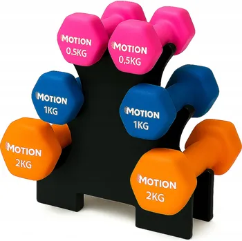 SADA ČINEK PRO CVIČENÍ ZÁVAŽÍ ČINKY STOJAN FITNESS MOTION 7KG 6 KS