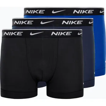 Boxerky Pánské boxerky Nike Everyday Cotton Stretch Trunk 3Pk UB1 obsidian / game royal / black