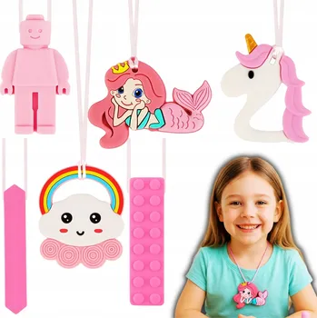 Senzorické kousátko 5 ks Autismus ADHD Silná sada pro děti Silikonové