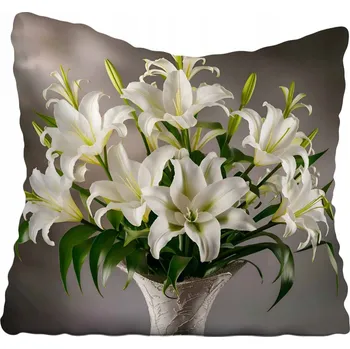 Polštář Povlak na polštář s květinami 75x75 cm