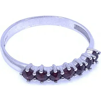 Šperk Český Granát Jan Kos Jewellewery stříbrný prsten s granátem 12000845029